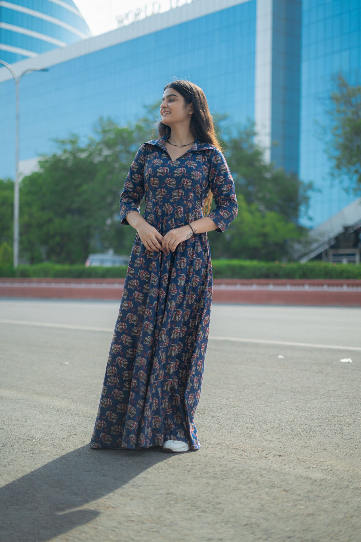 ELEPHANT BLUE LONG DRESS