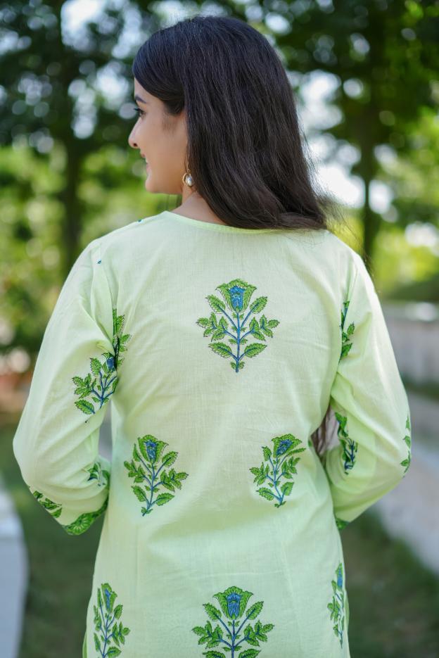 PISTA GREEN BOOTA SUIT SET