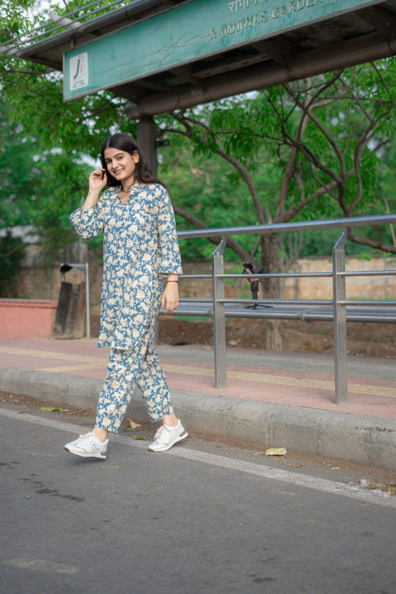 SHARK GREY COTTON CO-ORD SET