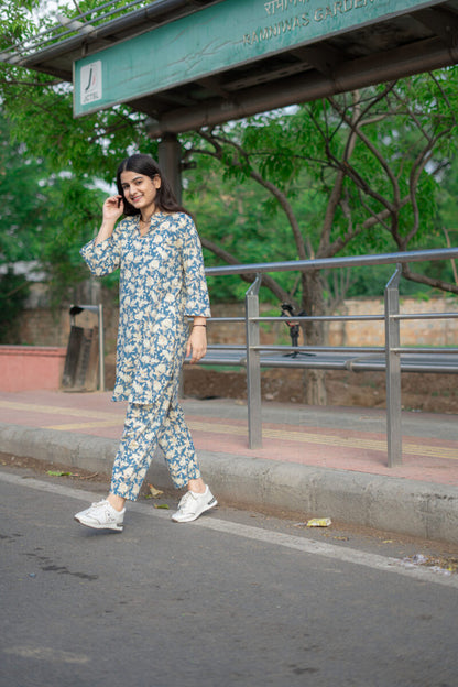 SHARK GREY COTTON CO-ORD SET