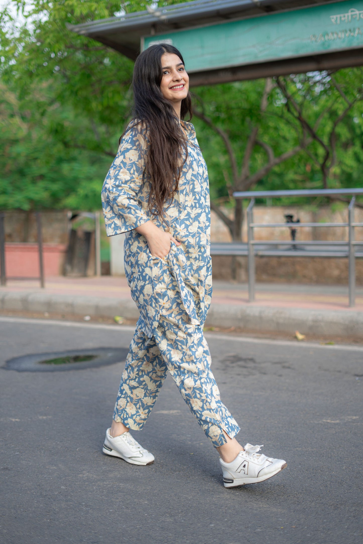 SHARK GREY COTTON CO-ORD SET