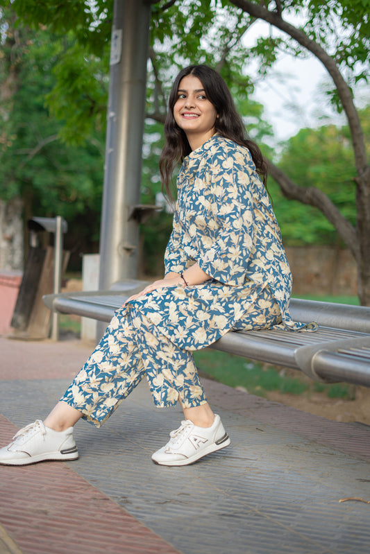 SHARK GREY COTTON CO-ORD SET