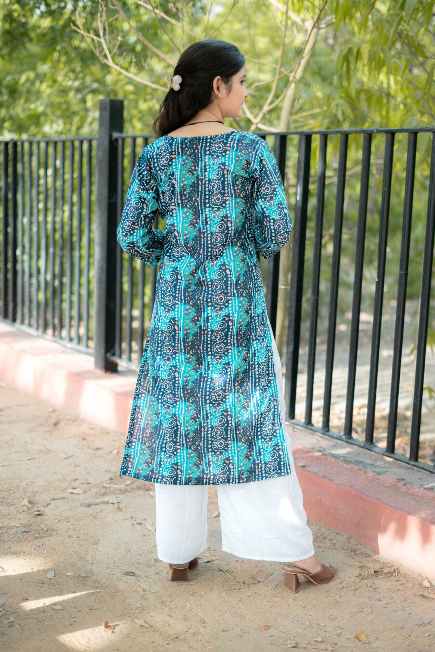 CERULEAN BLUE COTTON KURTA