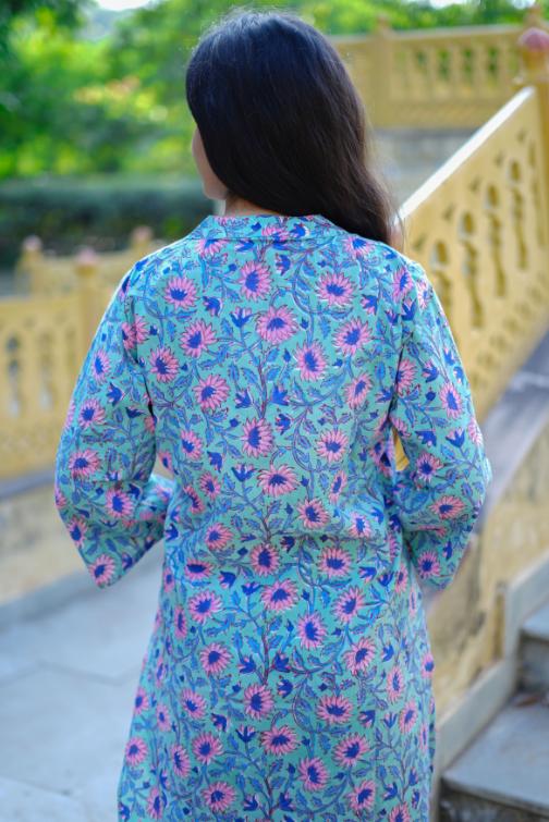 SKY BLUE LOTUS FLOWER CO-ORD SET