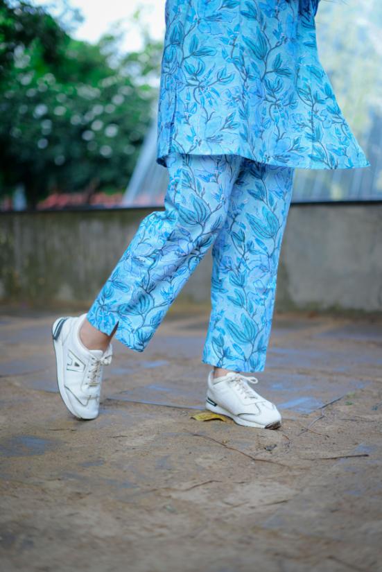 SKY BLUE FLORAL CO-ORD SET