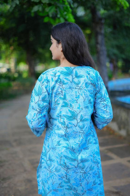 SKY BLUE FLORAL CO-ORD SET