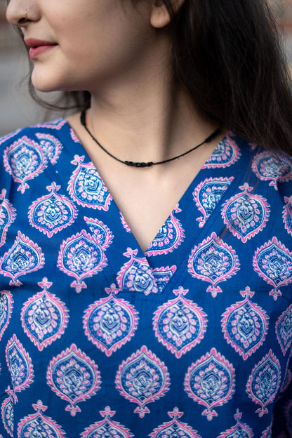 BRIGHT BLUE COTTON CO-ORD SET