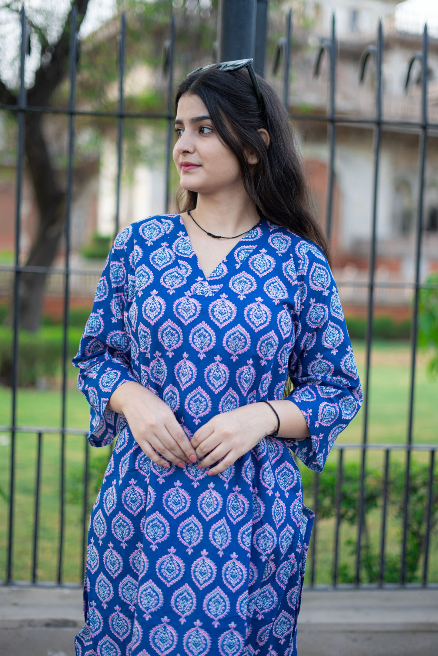 BRIGHT BLUE COTTON CO-ORD SET
