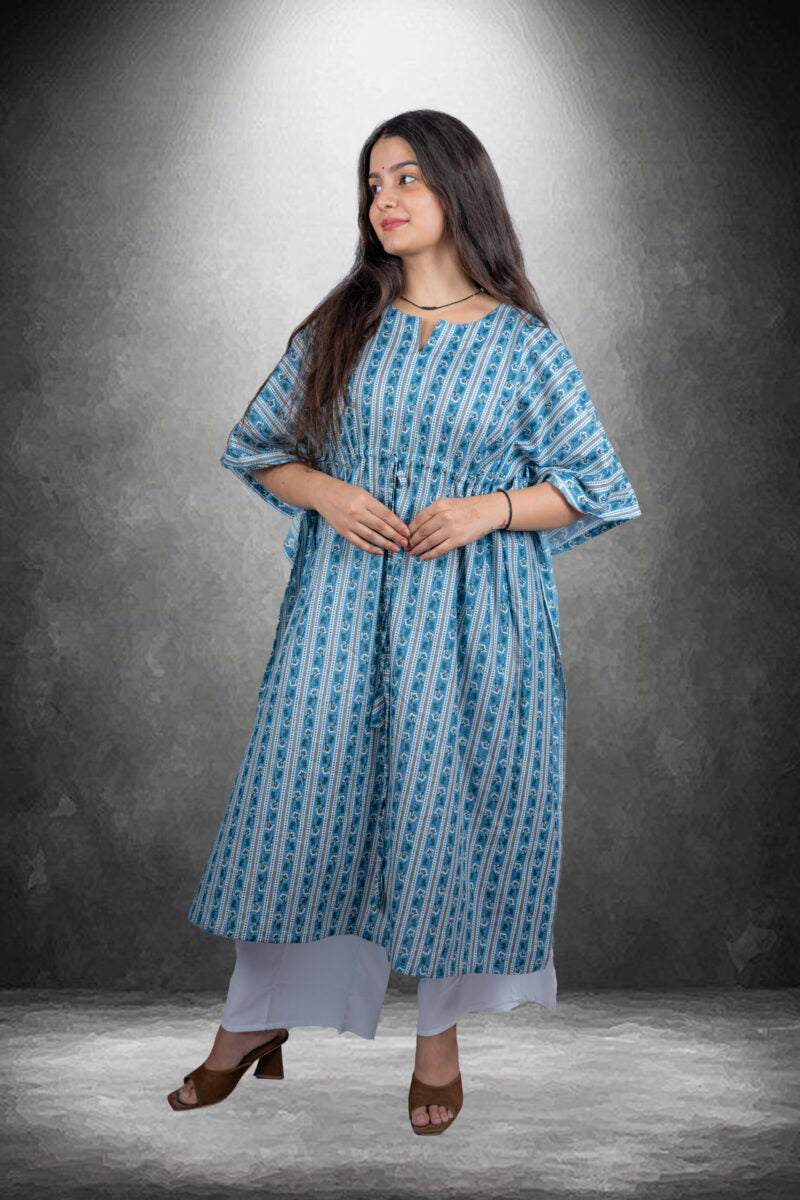 BLUE GREY KAFTAN