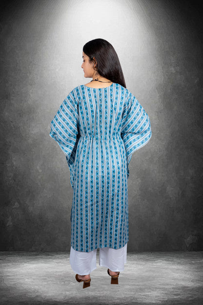 BLUE GREY KAFTAN