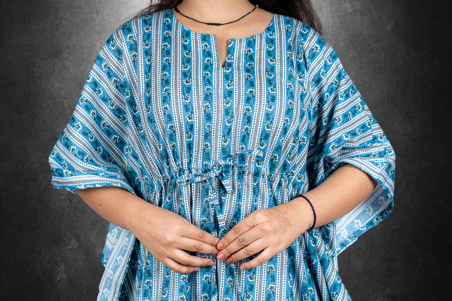 BLUE GREY KAFTAN