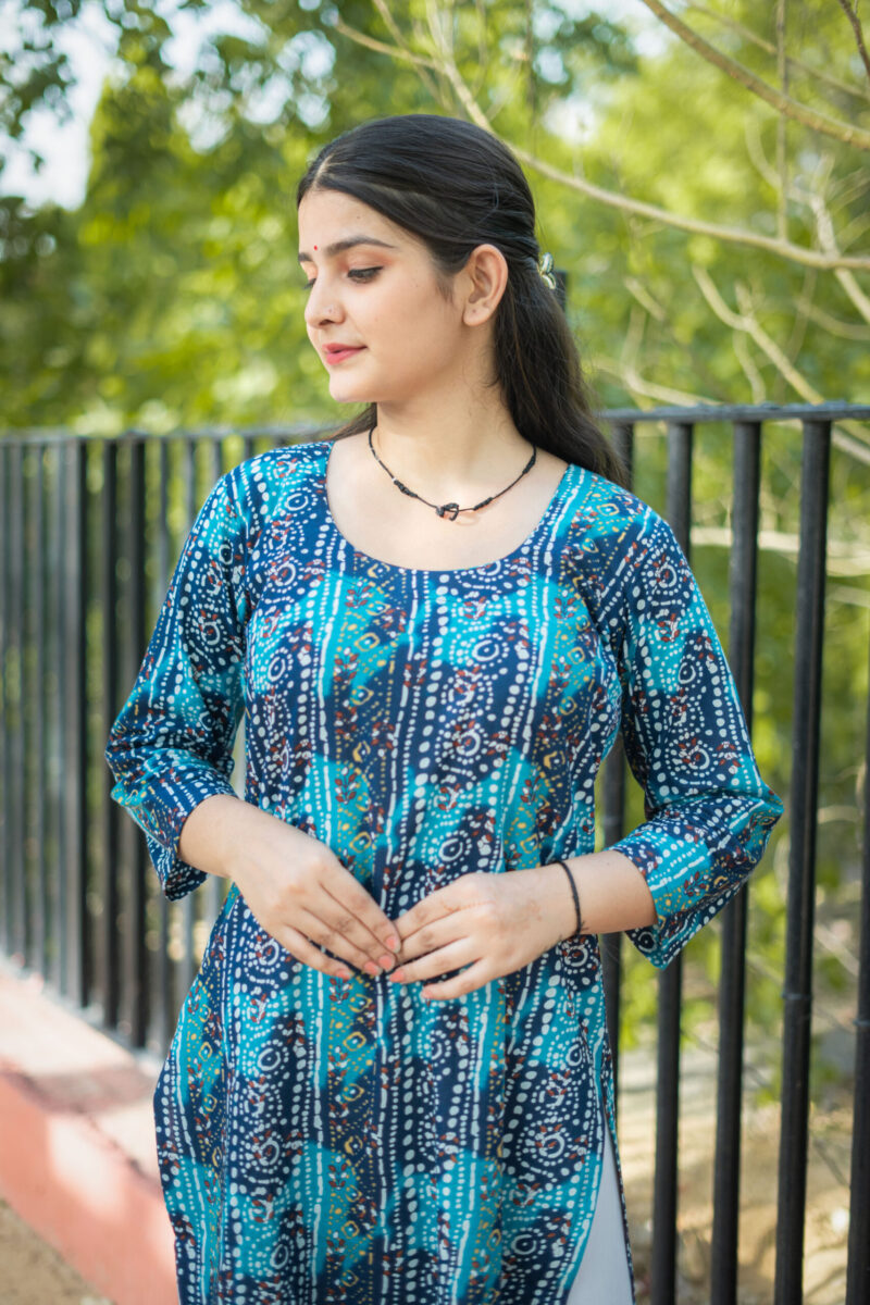 CERULEAN BLUE COTTON KURTA