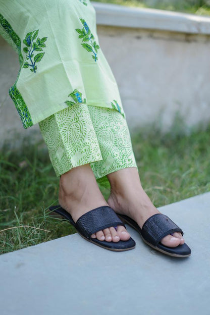 PISTA GREEN BOOTA SUIT SET