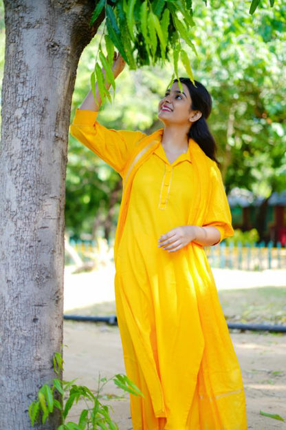 YELLOW AFFGANI SUIT SET