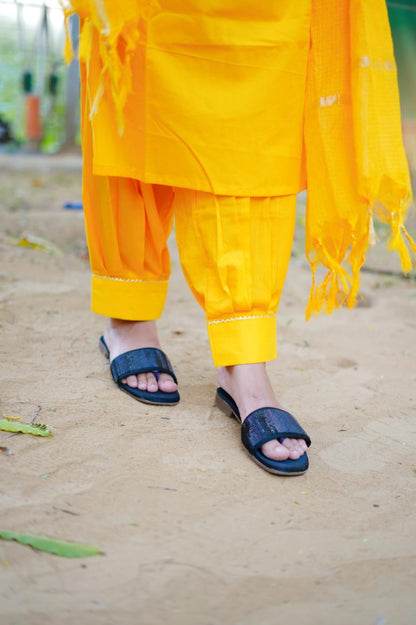 YELLOW AFFGANI SUIT SET