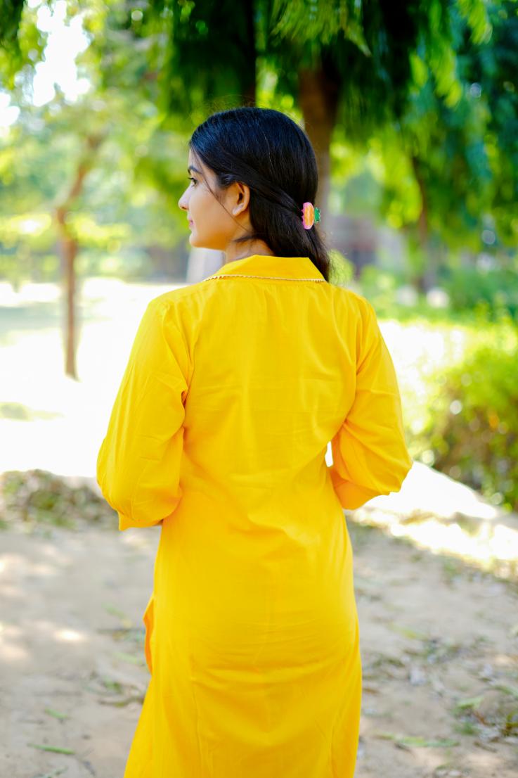YELLOW AFFGANI SUIT SET