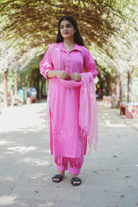 LIGHT PINK AFFGANI SUIT SET