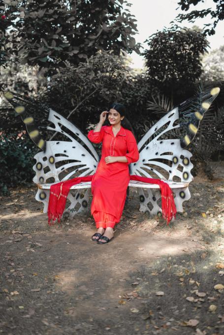 RED AFFGANI SUIT SET