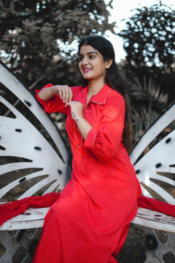 RED AFFGANI SUIT SET