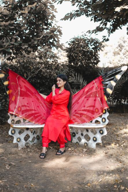 RED AFFGANI SUIT SET