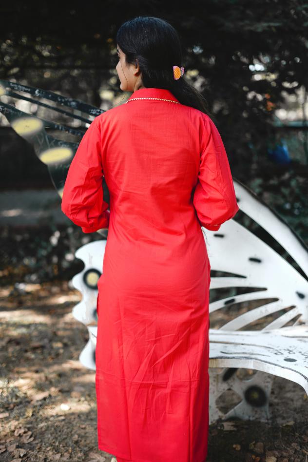 RED AFFGANI SUIT SET