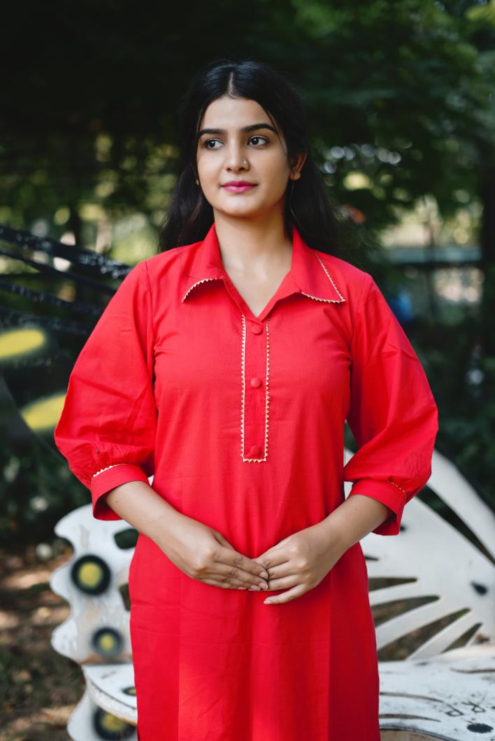 RED AFFGANI SUIT SET