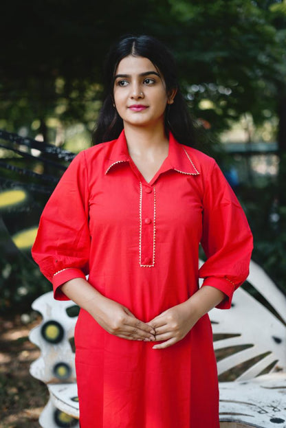 RED AFFGANI SUIT SET