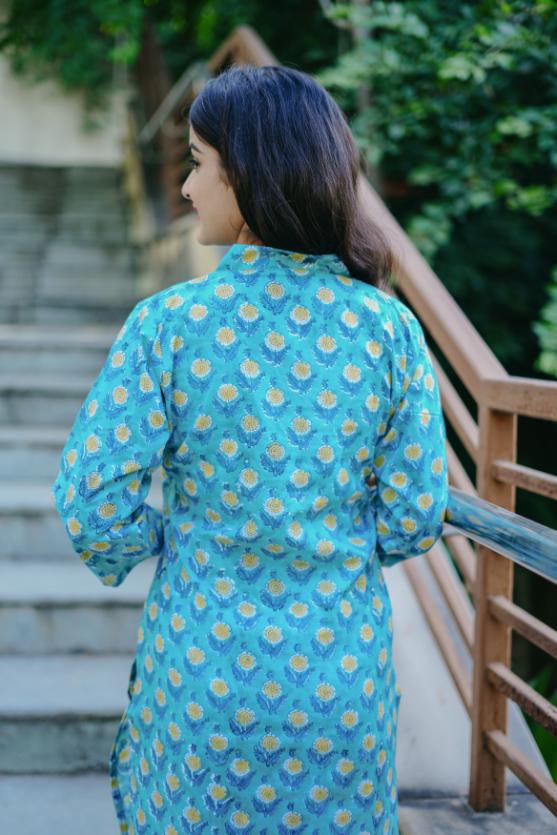 FIROZI YELLOW FLORAL CO-ORD SET