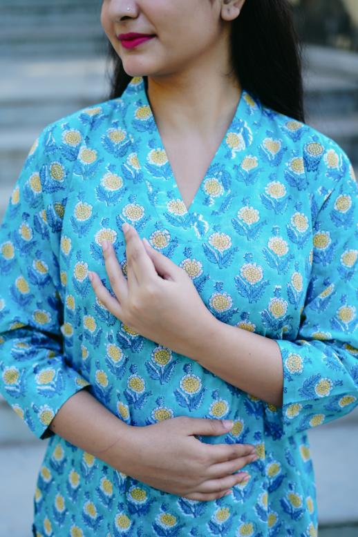 FIROZI YELLOW FLORAL CO-ORD SET
