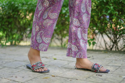 PURPLE FLORAL COTTON CO-ORD SET