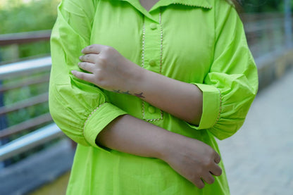 LIME GREEN AFFGANI SUIT SET