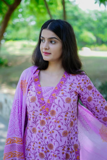 PURPLE BOOTA SUIT SET