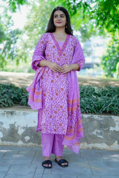 PURPLE BOOTA SUIT SET