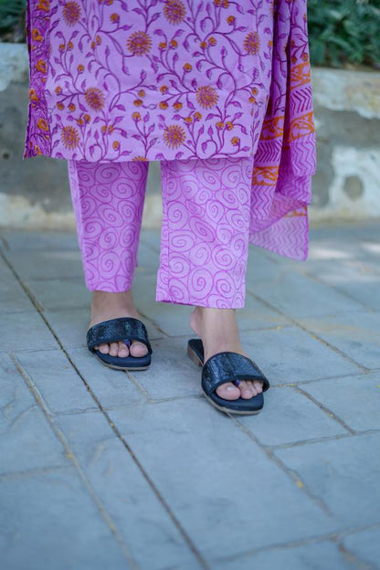 PURPLE BOOTA SUIT SET