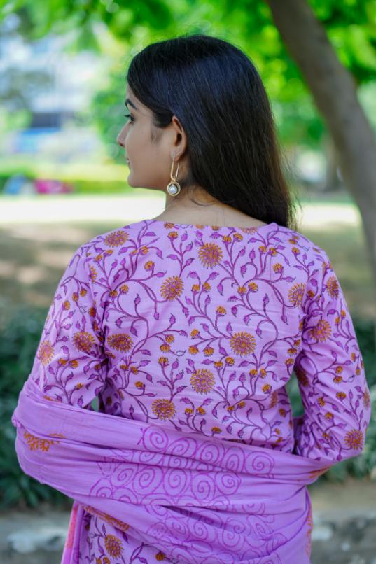 PURPLE BOOTA SUIT SET