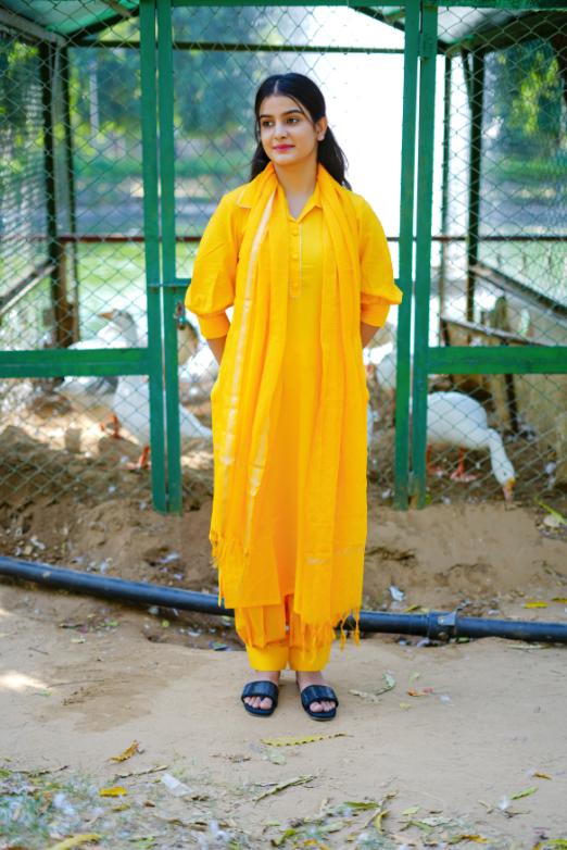 YELLOW AFFGANI SUIT SET